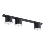 Emibig Plafonnier Nano Acier Noir | Convient pour 3x GU10 (AR111) - Max 12W