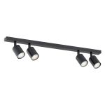 Emibig Plafonnier Flash Acier Noir | Convient pour 4x GU10 - Max 8W