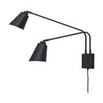 It's about RoMi Applique Murale Bremen Fer Noir | Convient pour 2x E27 