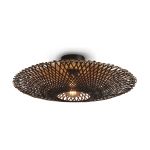 Good&Mojo Plafondlamp Kalimantan Bamboe Zwart M | Geschikt voor 1x E27 