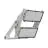 Ledvance LED Floodlight Max Radial 25 Aluminium Grijs 900W 185000lm 25D - 830 Warm Wit | IP66 - Symmetrisch