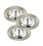 Voordeelpak 3x Nordlux Spot Fremont Metaal Grijs 4.5W 345lm 36D - 827 Zeer Warm Wit | 85mm - IP23- Dimbaar