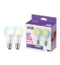 Duopak 2x WiZ Smart LED E27 Peer Mat 8W 806lm | Beste Kleurweergave - Dimbaar - Vervangt 60W