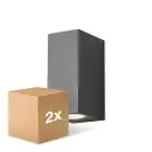 Duopak D'Lite Wandlamp Vrebos Aluminium Zwart Up&Down| Geschikt voor 2x GU10